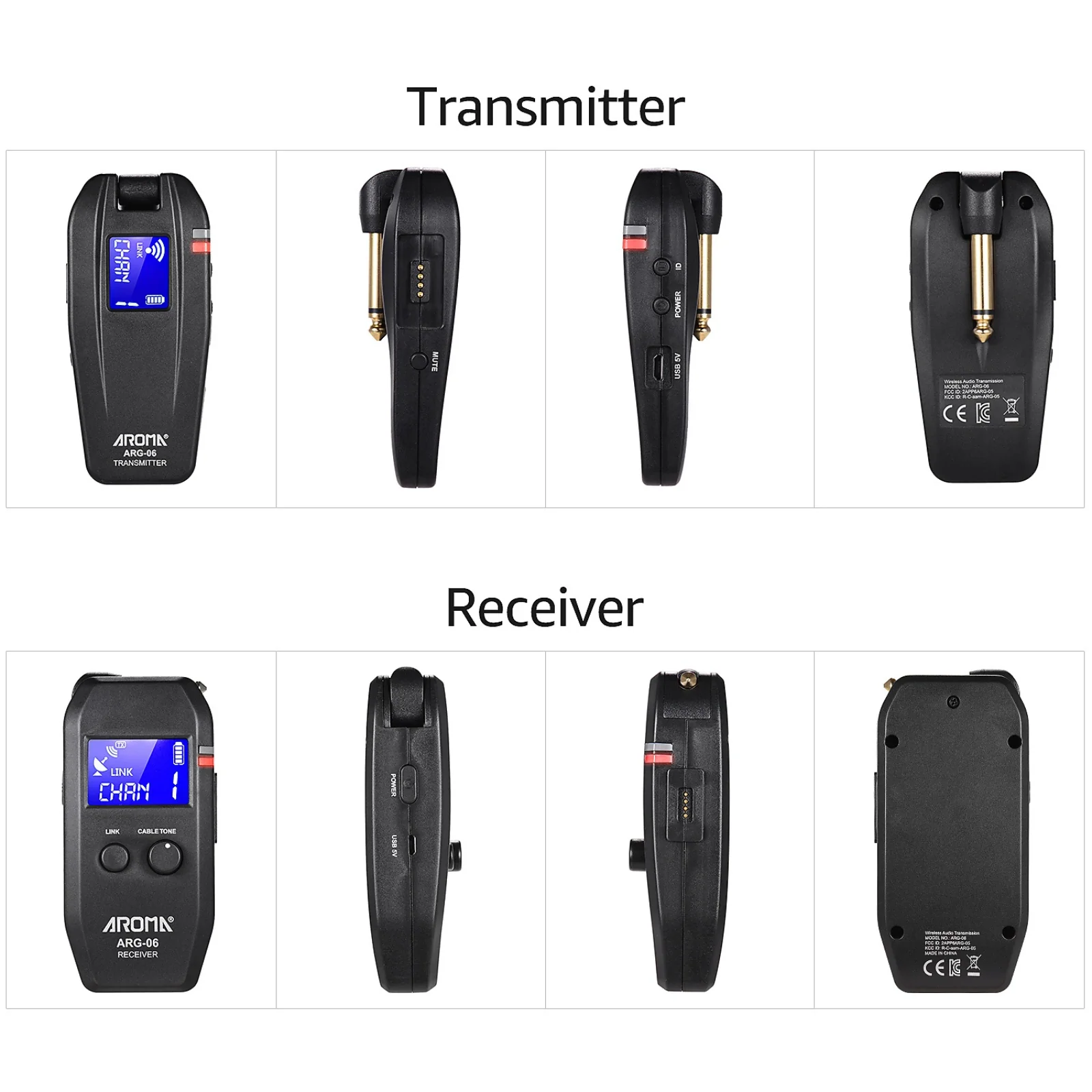 Aroma ARG-06 – 5.8GHz Wireless Guitar System - Image 4