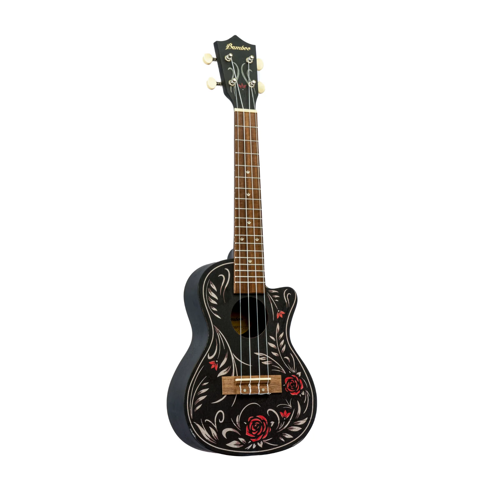 Bamboo U-23 Flower & Roll-S Concert Ukulele - Image 3