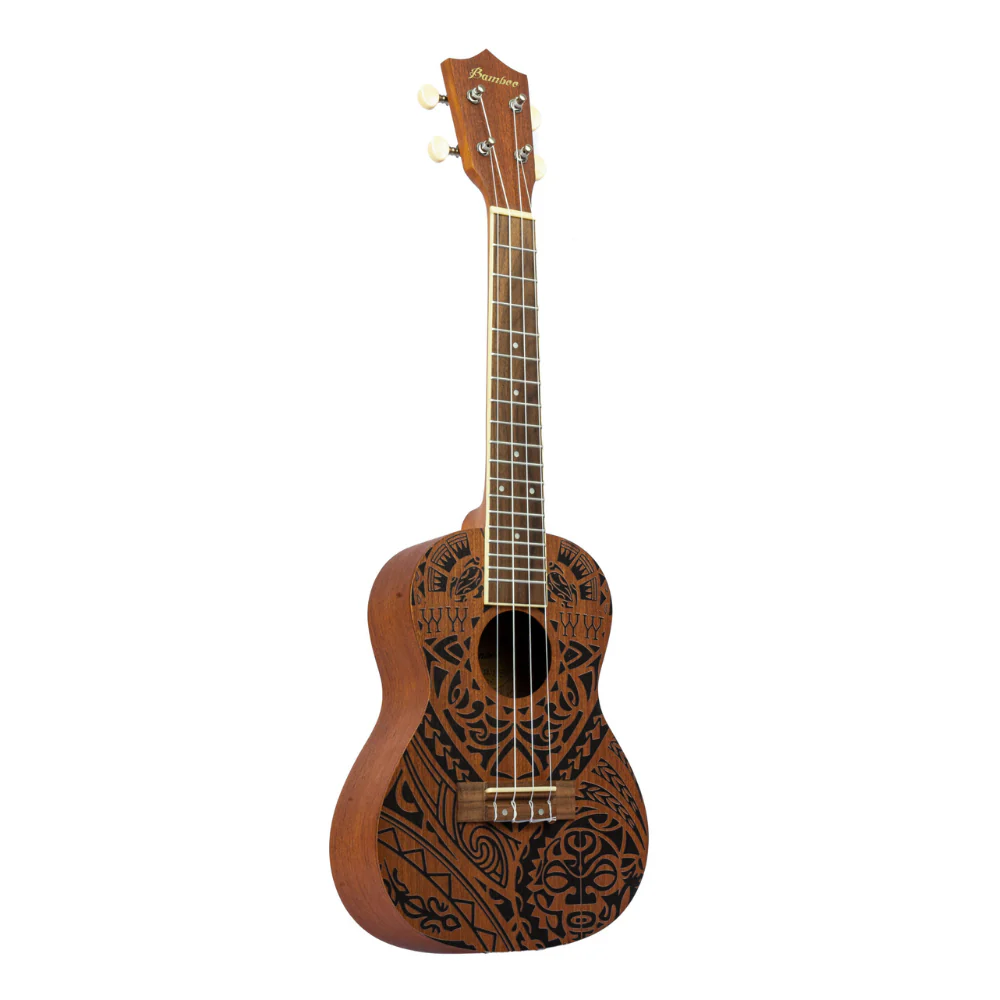 Bamboo U-23 TRIBAL Concert Ukulele - Image 2