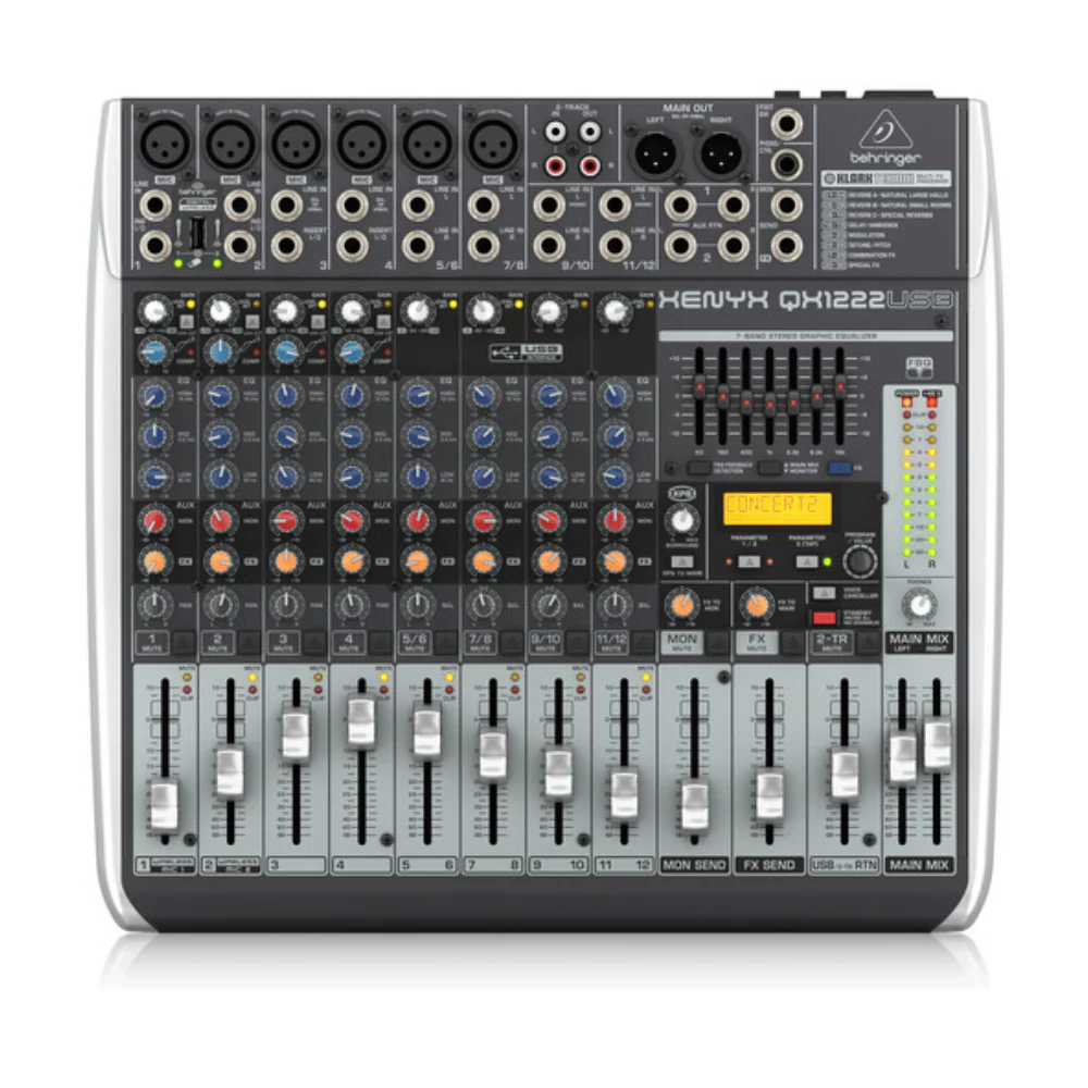 Behringer XENYX QX1222 USB – 16 Input Mixer with USB & FX - Image 3