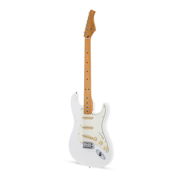 Blackbird A200 Great Egret Electric Guitar with Hard Case - Olympic White - Image 2