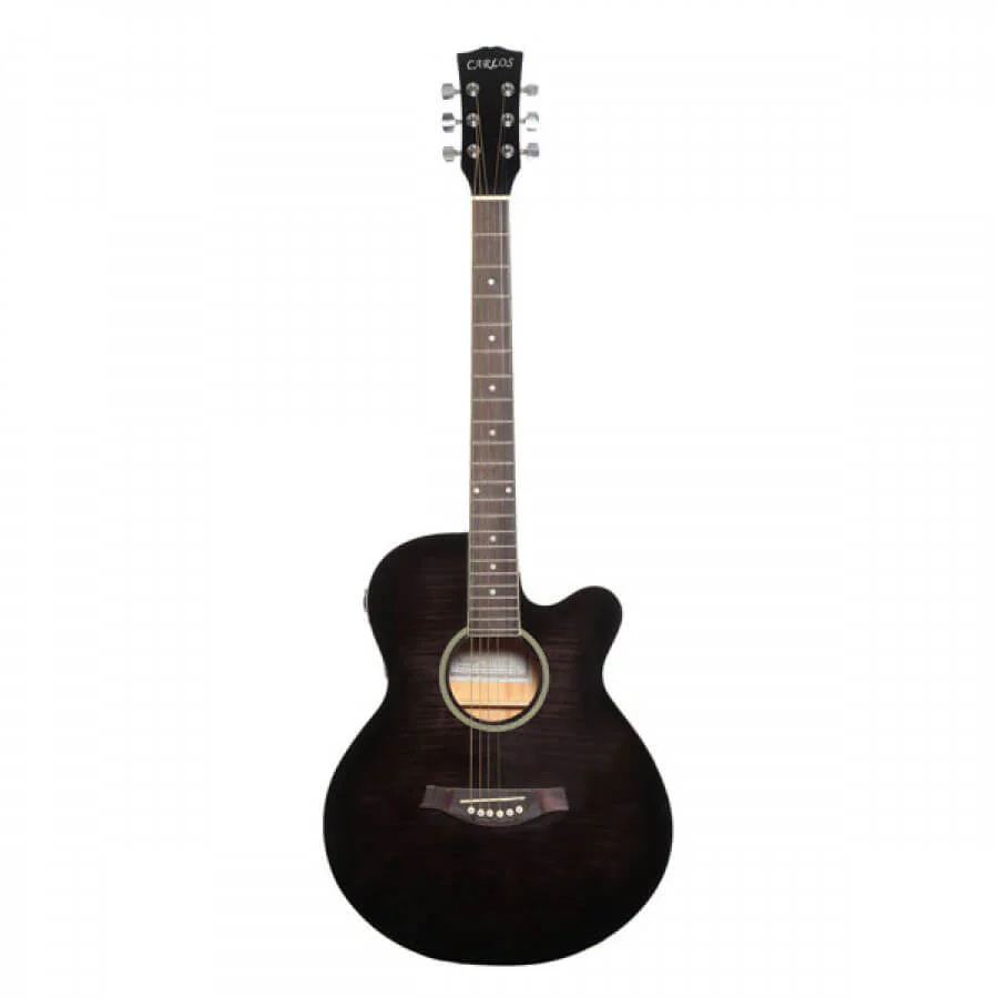 Carlos F511 Semi Acoustic Guitar - Black