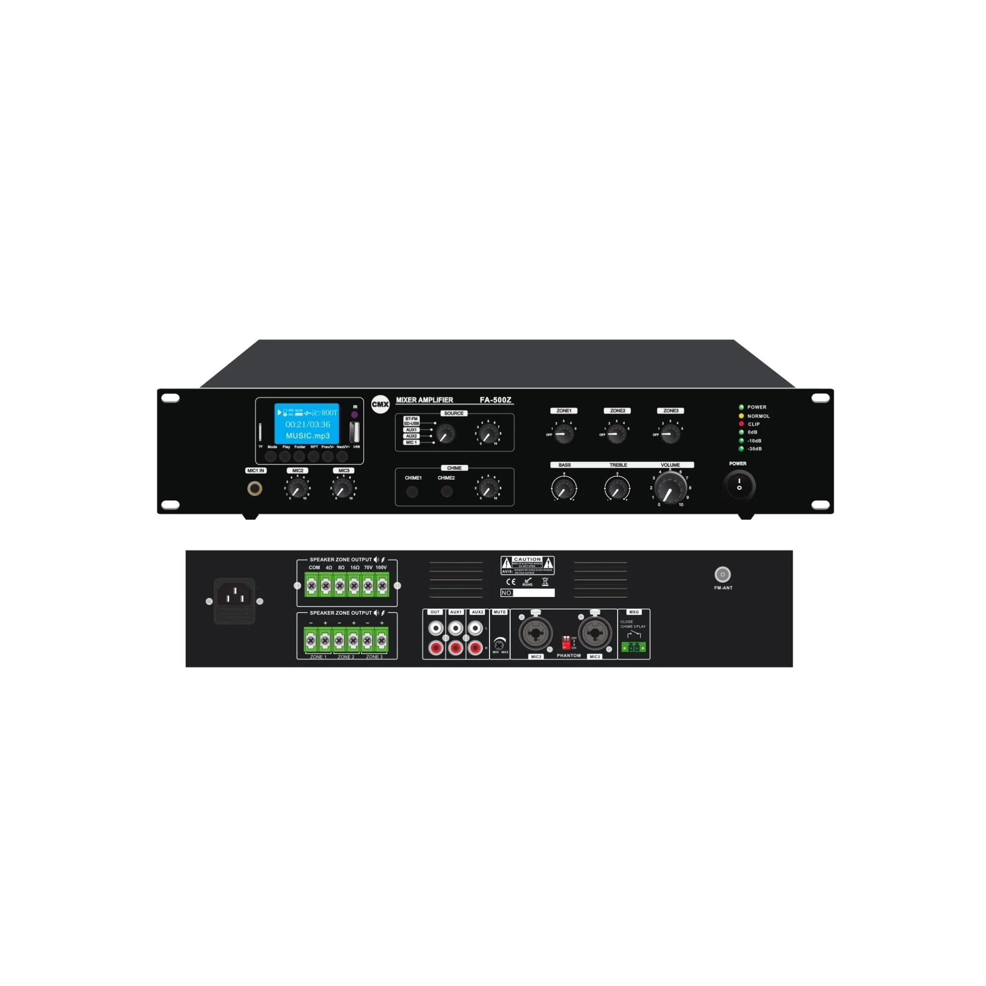 CMX 3-Zone Mixer Amplifier FA-350Z – MP3/BT