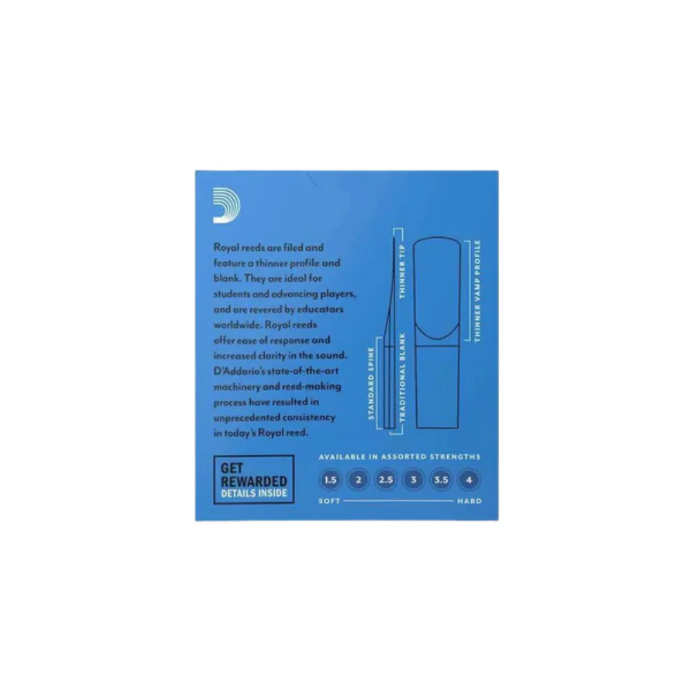 D'Addario RJB1020 Alto 2 Saxophone Reed - Image 2