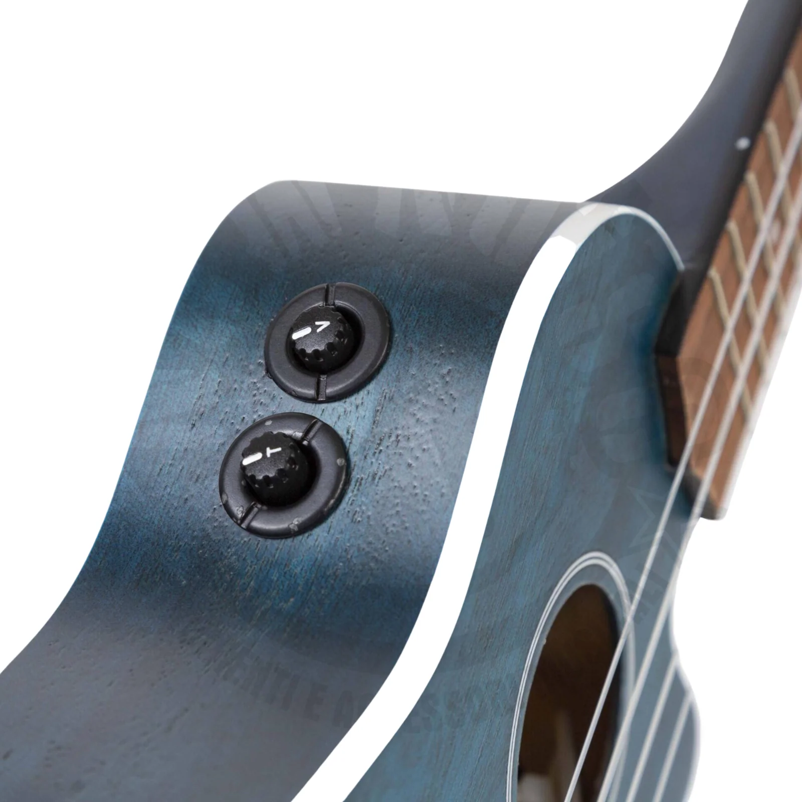 De Salvo UKMCSEQBL Cutaway Soprano Ukulele - Blue Satin - Image 2