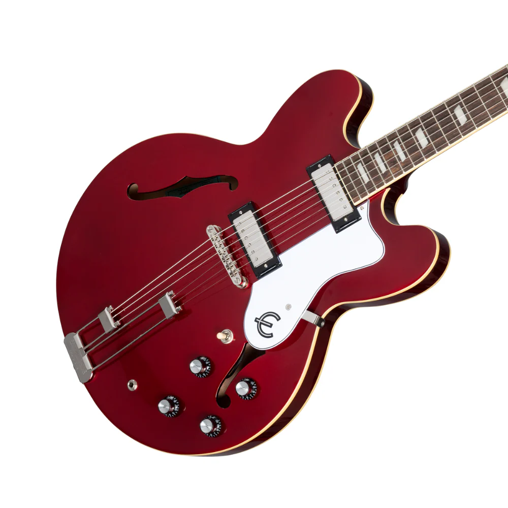 Epiphone Riviera Semi-Hollow Electric Guitar - Sparkling Burgundy - Image 4