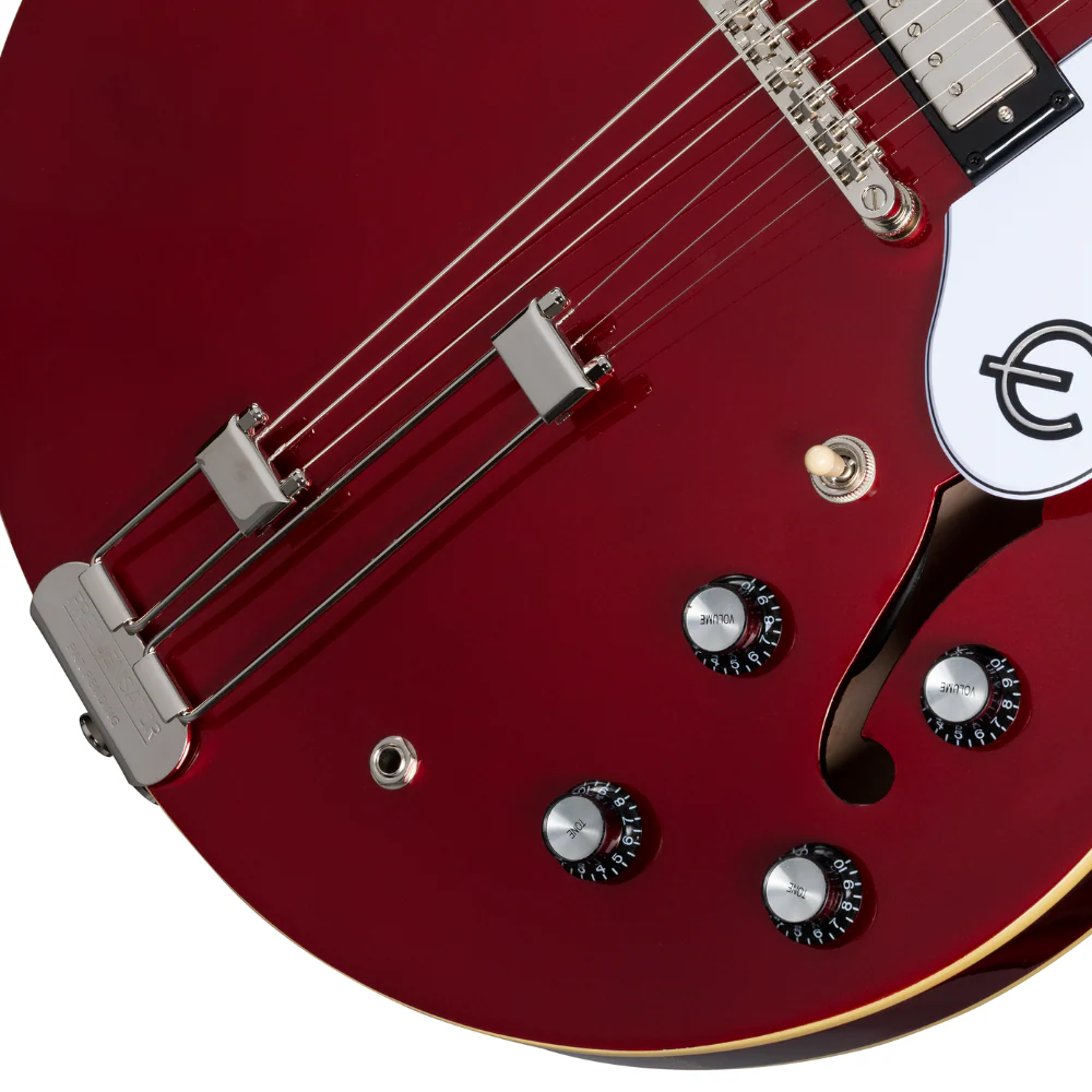 Epiphone Riviera Semi-Hollow Electric Guitar - Sparkling Burgundy - Image 6