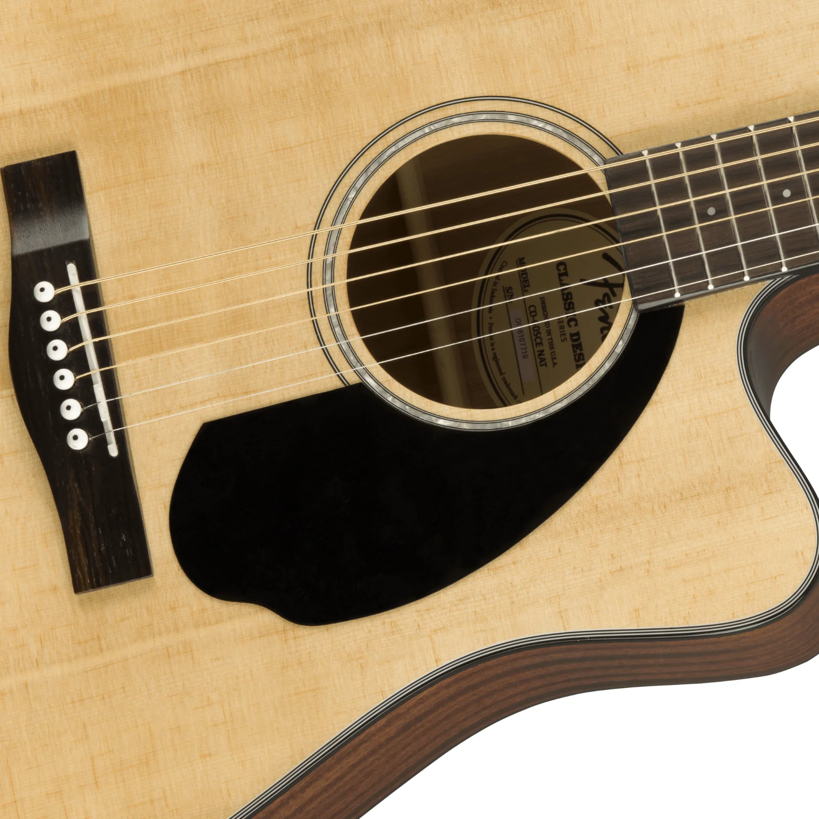 Fender CD-60SCE Acoustic-Electric Guitar – Natural - Image 6