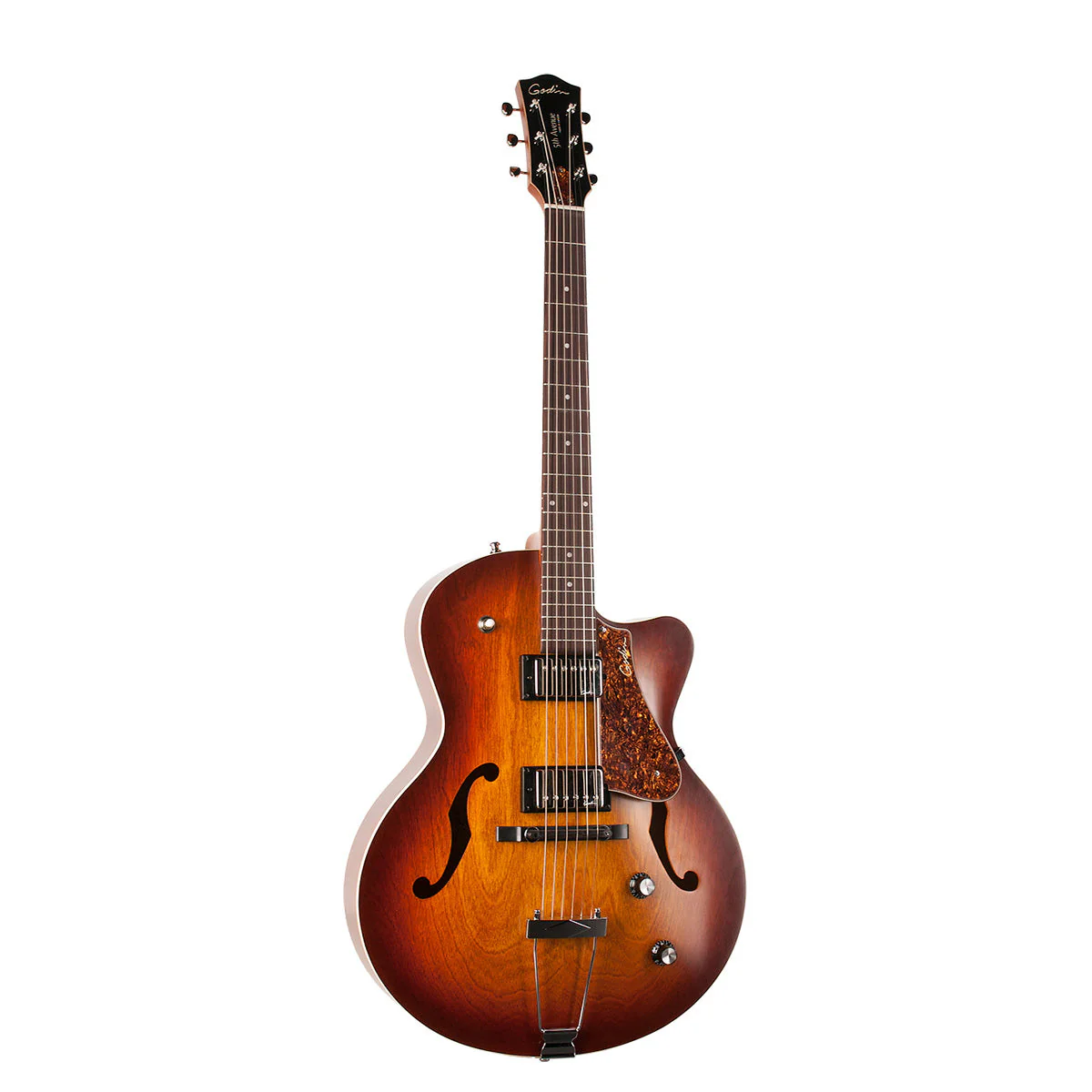 Godin 5th Avenue CW Kingpin II HB Cognac Burst 50932