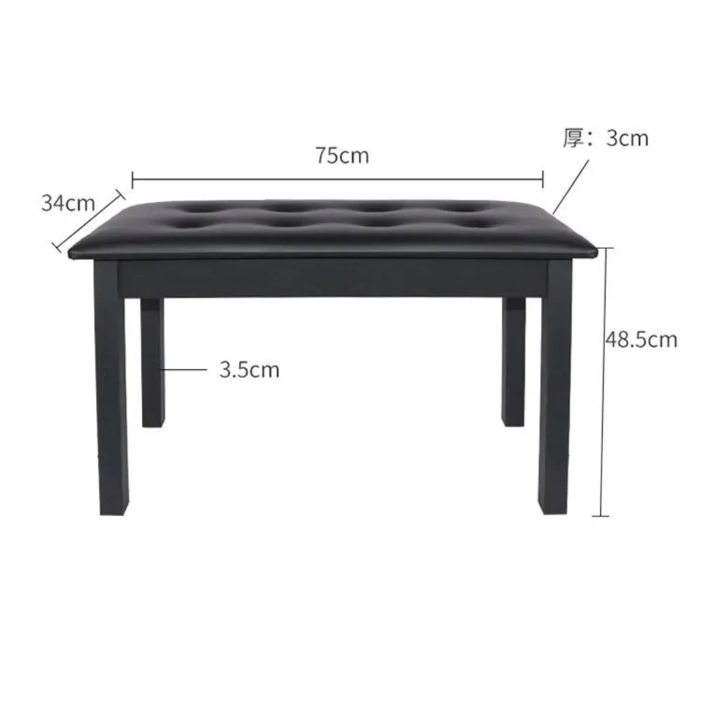 Hebikuo B-111T Piano Bench – Black - Image 3