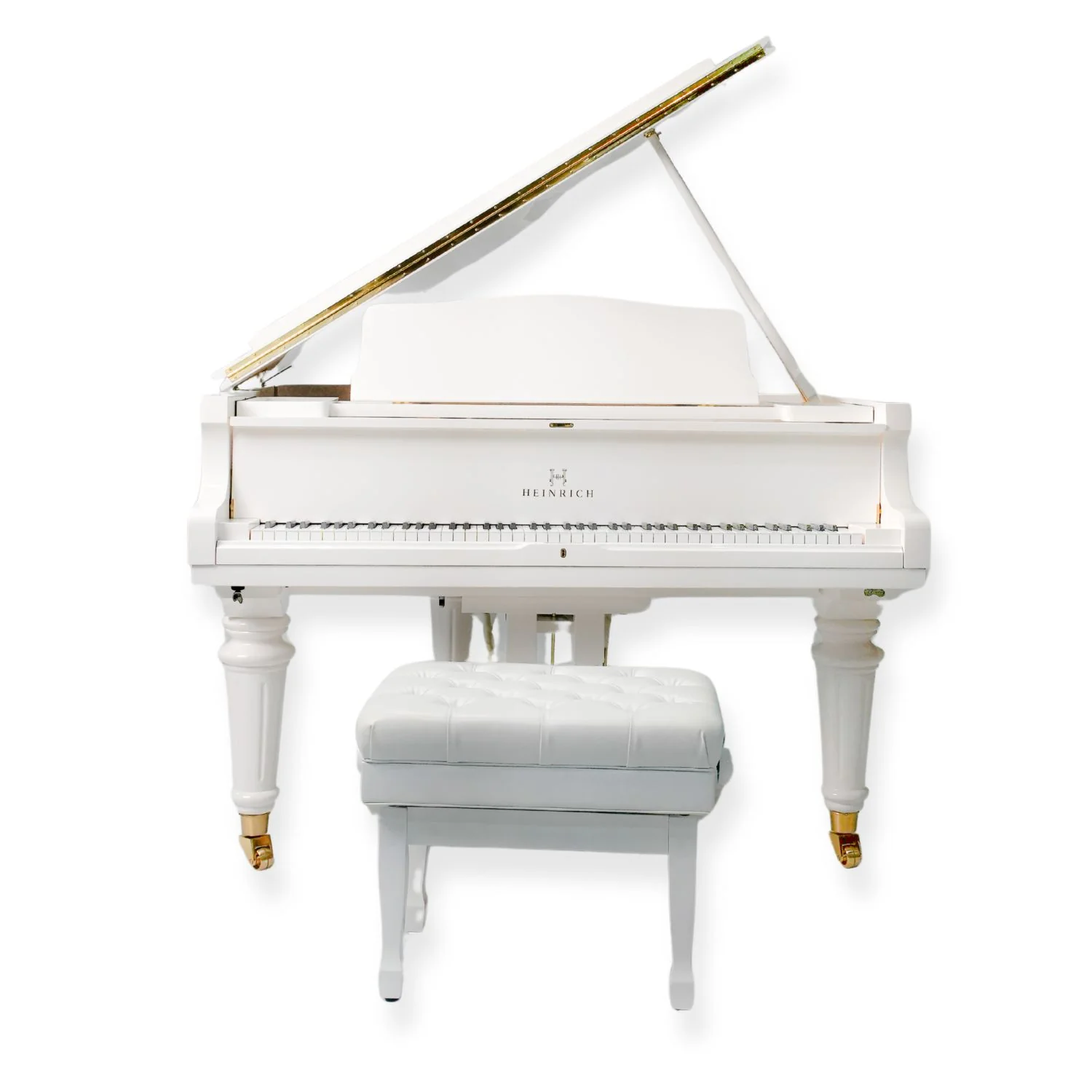 Heinrich HGP-152W WSP Round Legs Grand Piano – White - Image 22