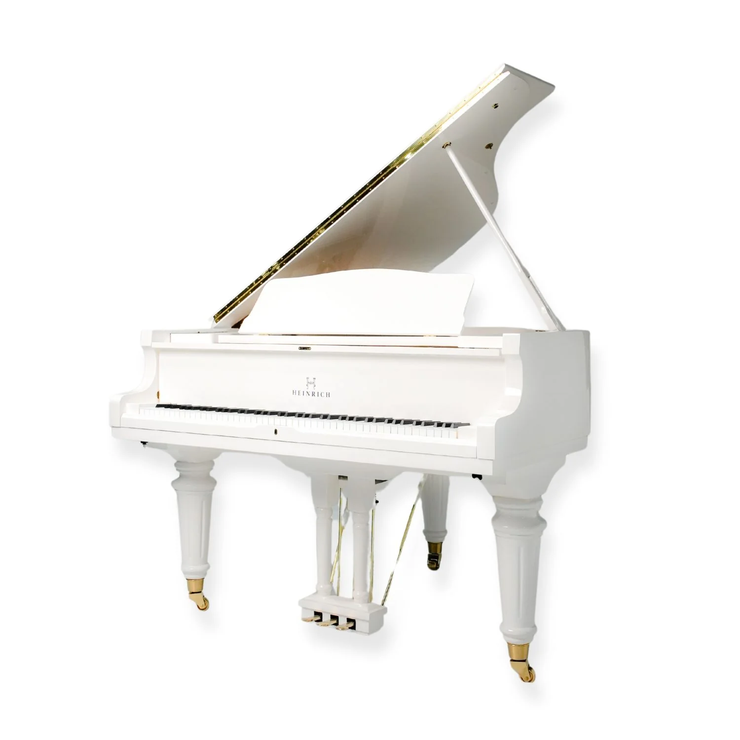 Heinrich HGP-152W WSP Round Legs Grand Piano – White - Image 23
