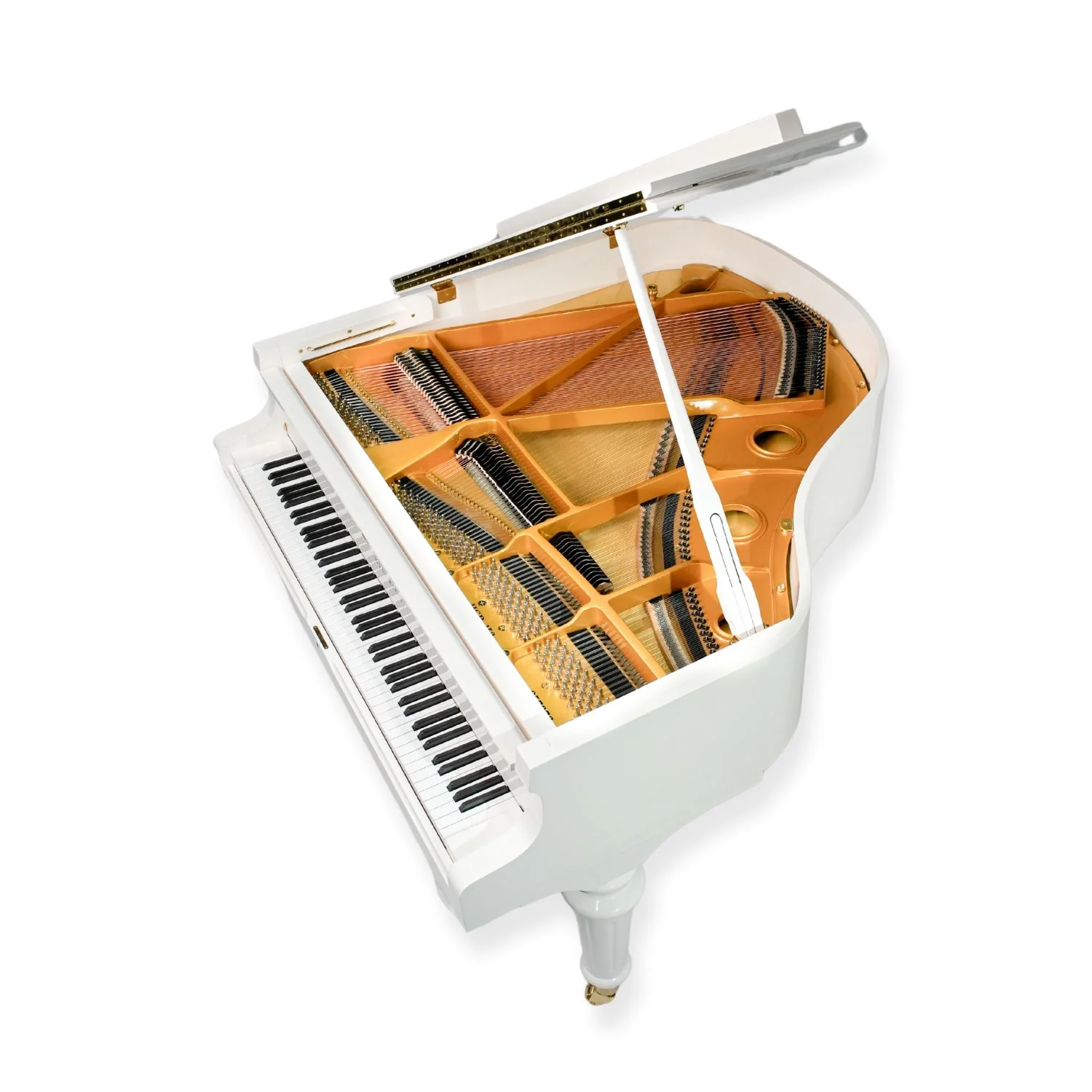 Heinrich HGP-152W WSP Round Legs Grand Piano – White - Image 3