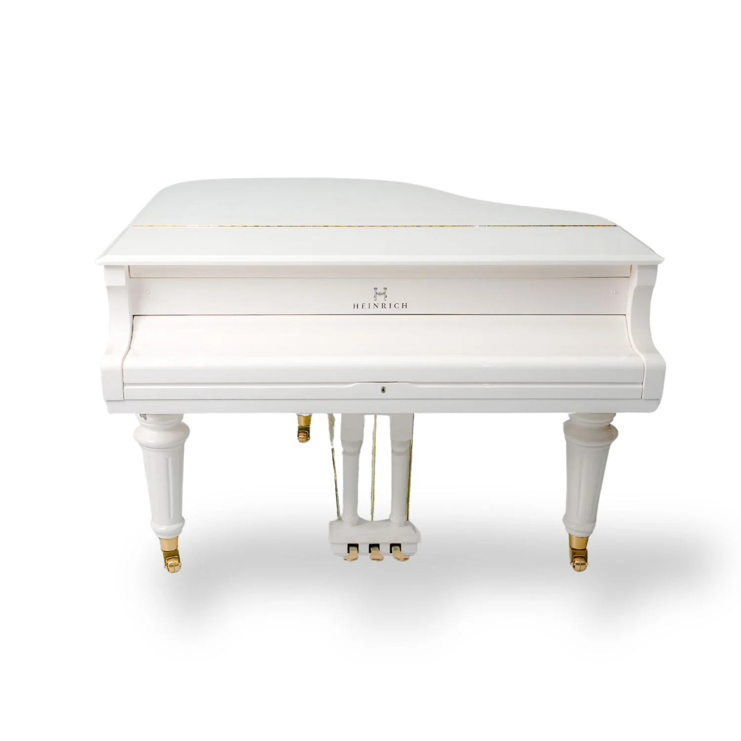 Heinrich HGP-152W WSP Round Legs Grand Piano – White - Image 6