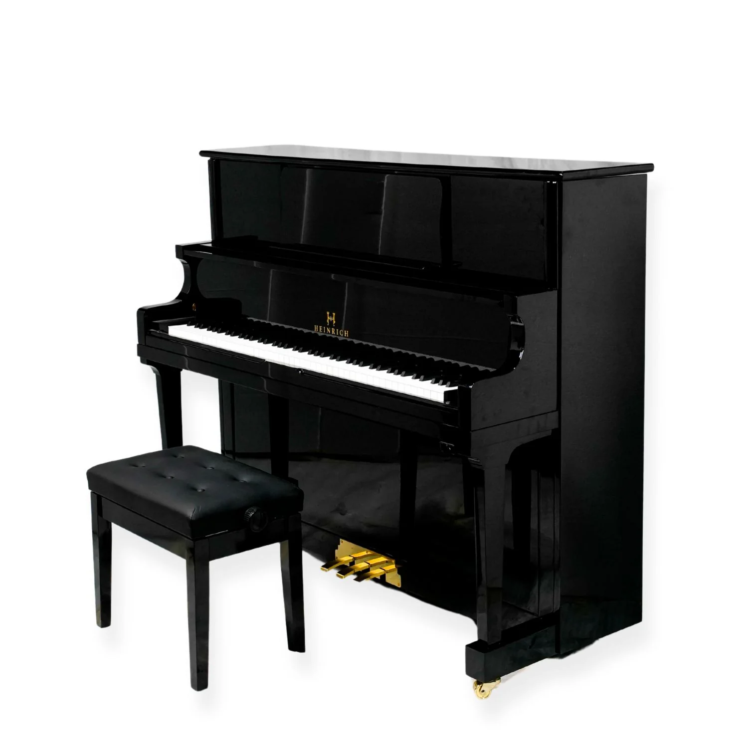 Heinrich HN-125E Upright Piano - Black