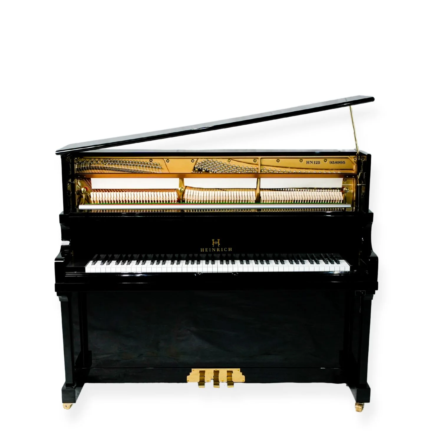 Heinrich HN-125E Upright Piano - Black - Image 2
