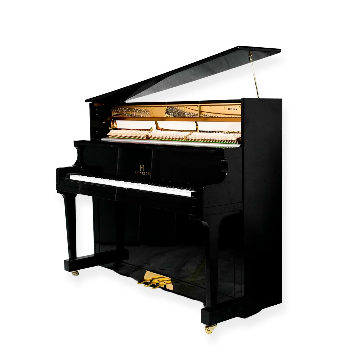 Heinrich HN-125E Upright Piano - Black - Image 3