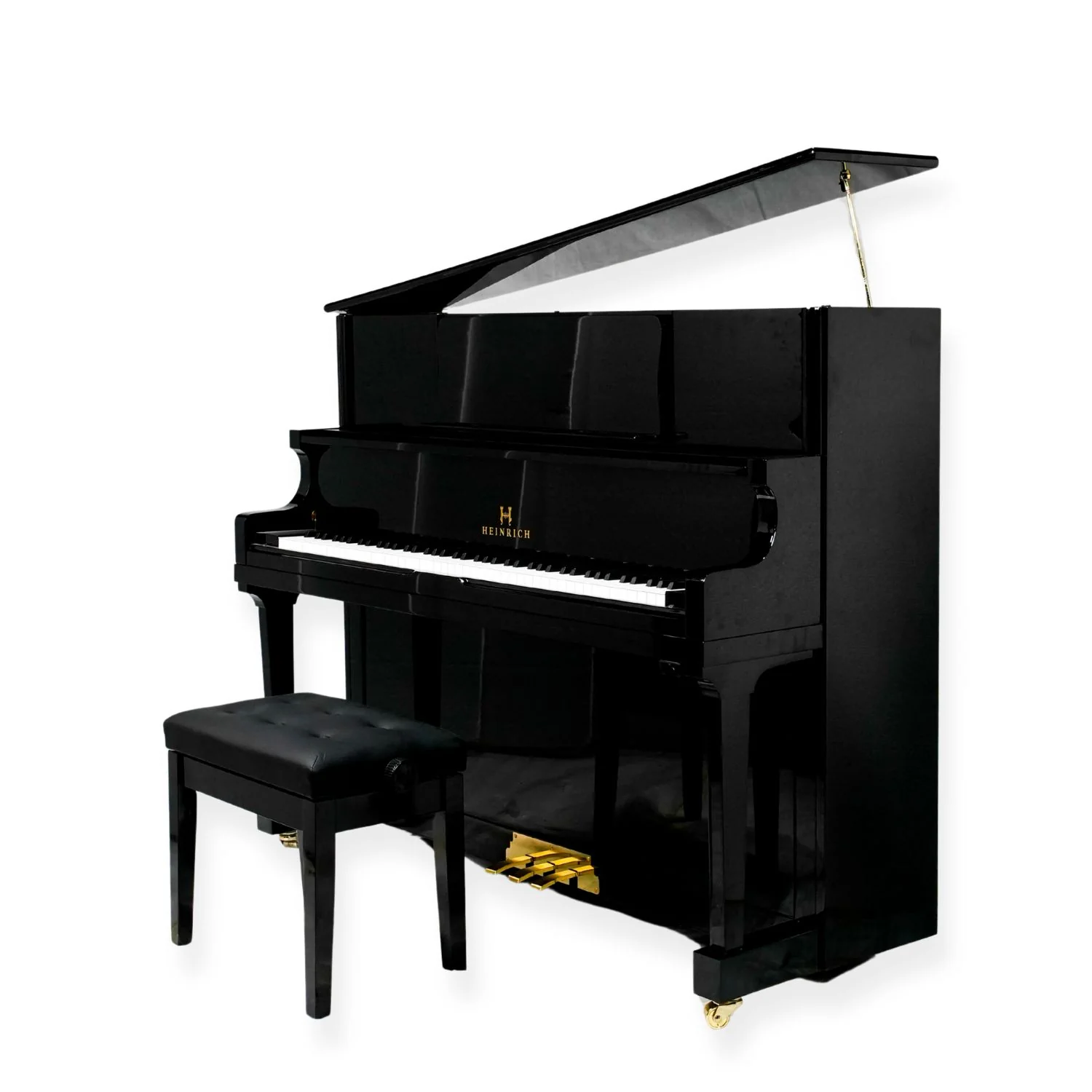 Heinrich HN-125E Upright Piano - Black - Image 5