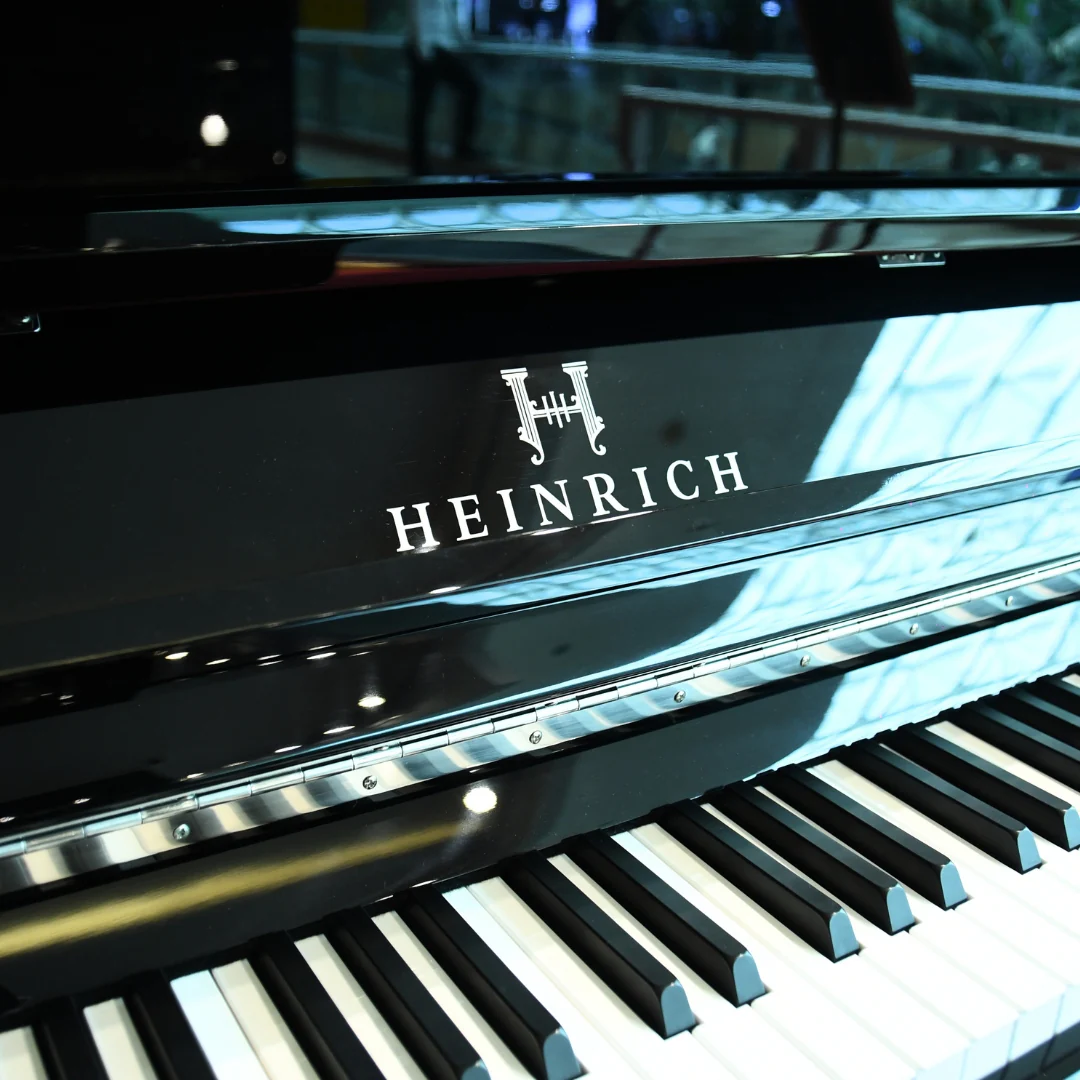 Heinrich HU-125E Upright Piano - Black - Image 2
