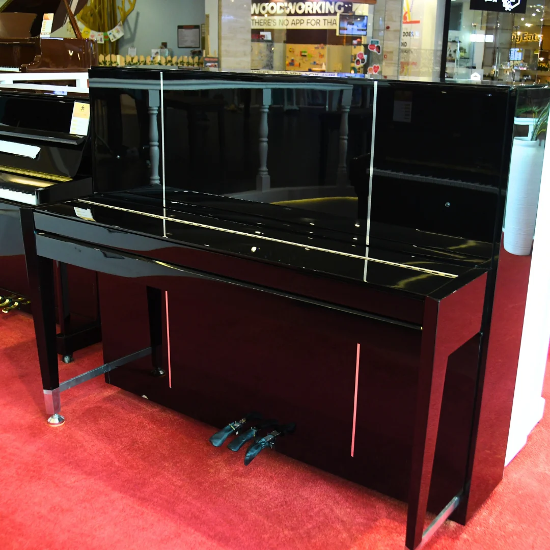 Heinrich HU-125E Upright Piano - Black - Image 4
