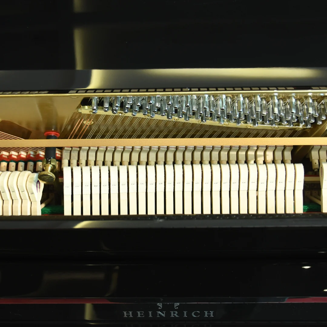 Heinrich HU-125E Upright Piano - Black - Image 5