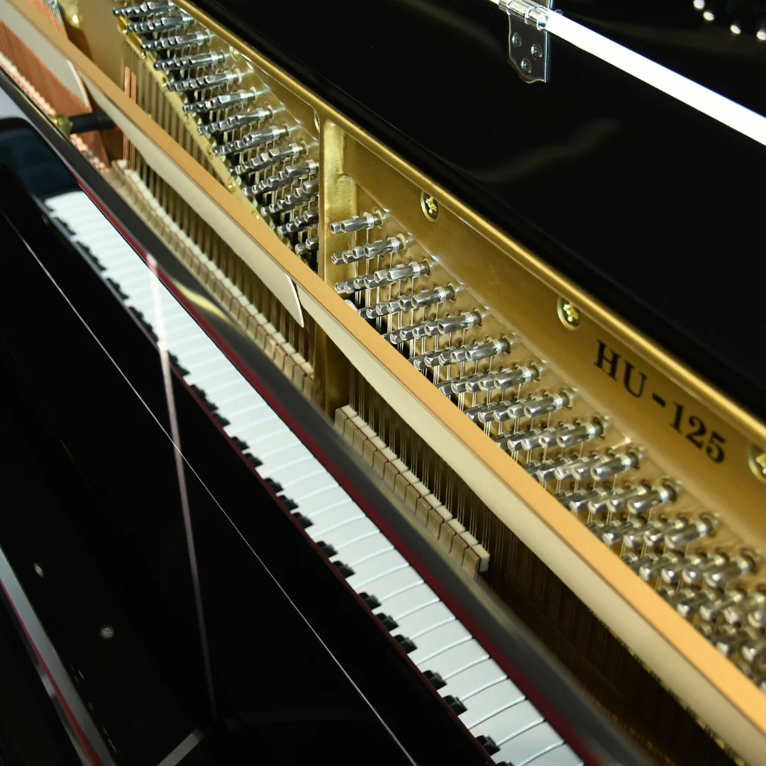 Heinrich HU-125E Upright Piano - Black - Image 7