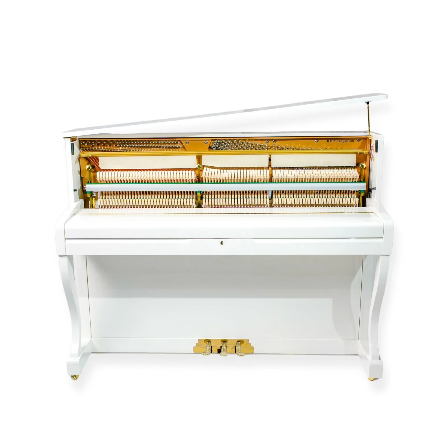 Heinrich  HUP-110 Upright Piano – High Gloss White - Image 2