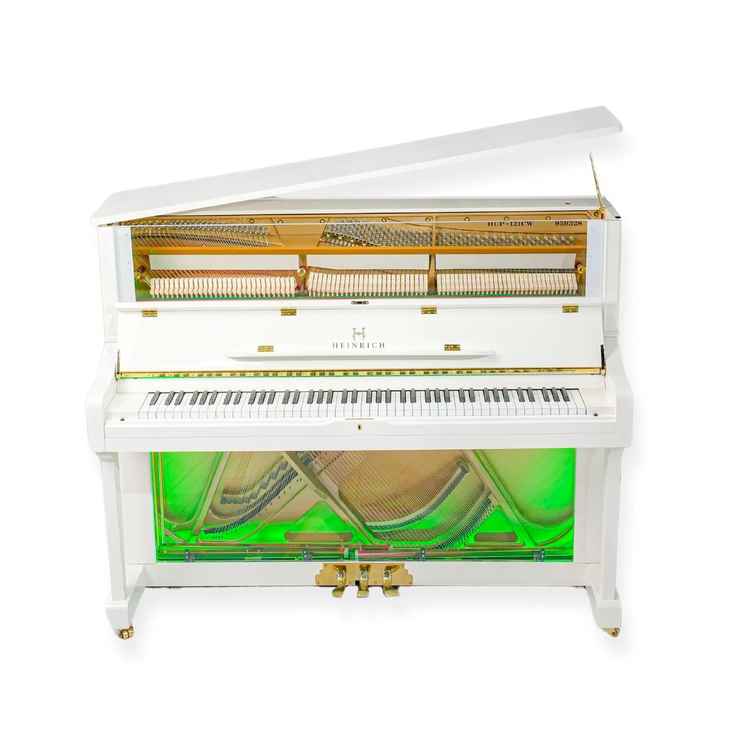 Heinrich HUP-121CW Upright Piano – Crystal White - Image 4