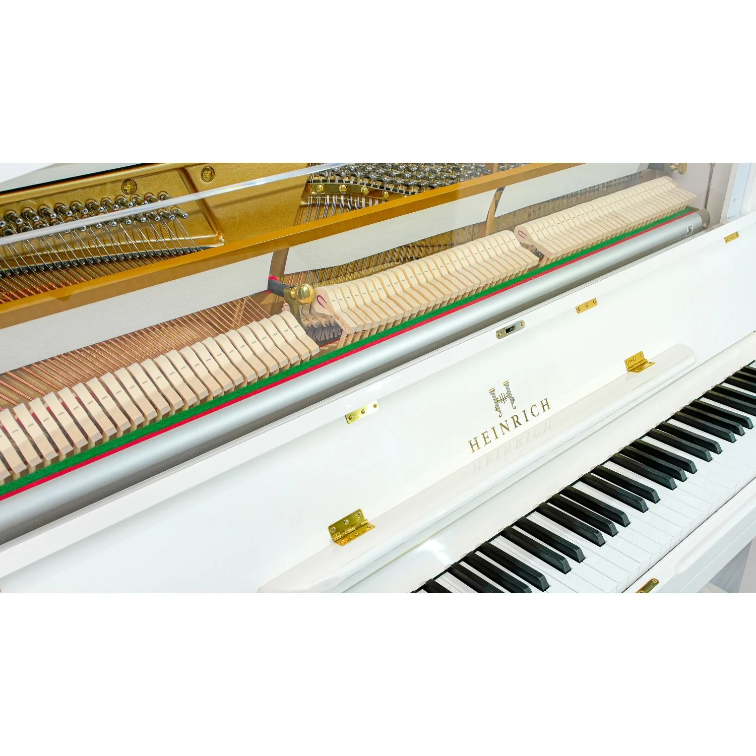 Heinrich HUP-121CW Upright Piano – Crystal White - Image 8