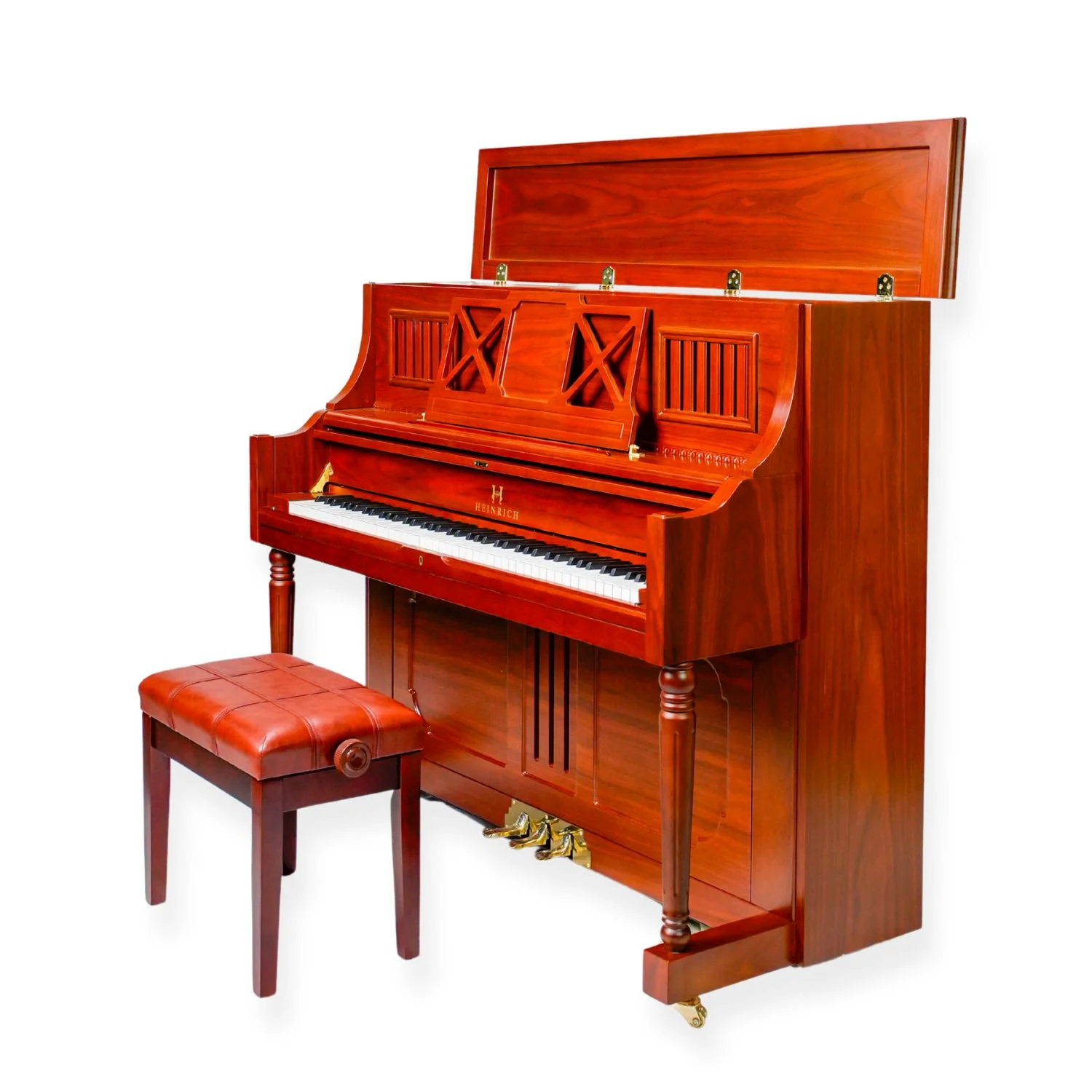 Heinrich HUP-125MA Upright Piano - Mahogany Matte - Image 6