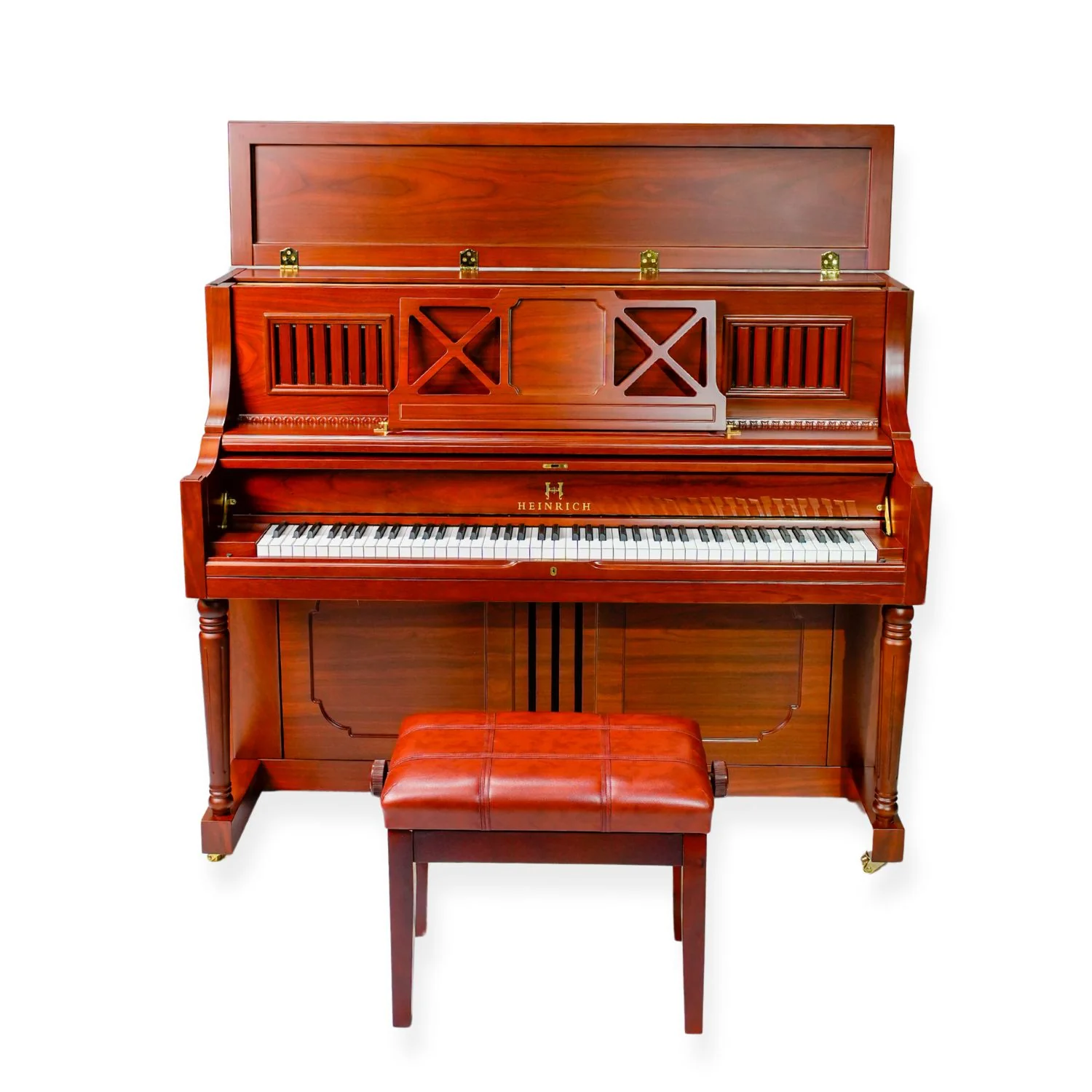 Heinrich HUP-125MA Upright Piano - Mahogany Matte - Image 9