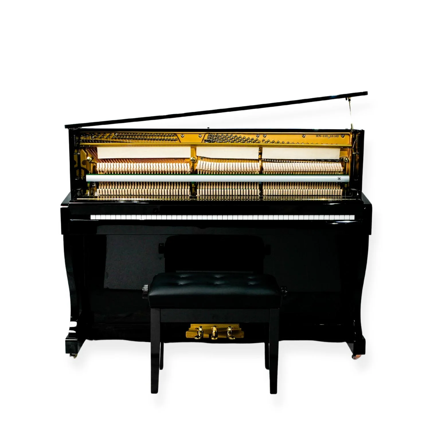 Heinrich Upright Piano HN-110E – Polished Black - Image 2