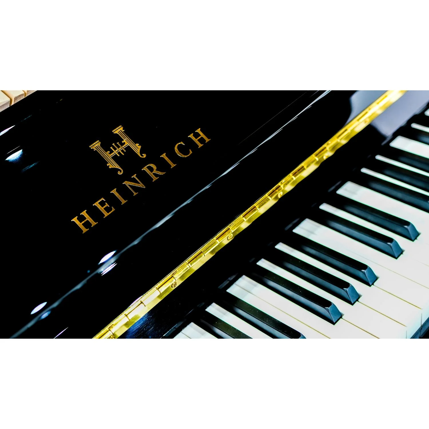 Heinrich Upright Piano HN-110E – Polished Black - Image 4