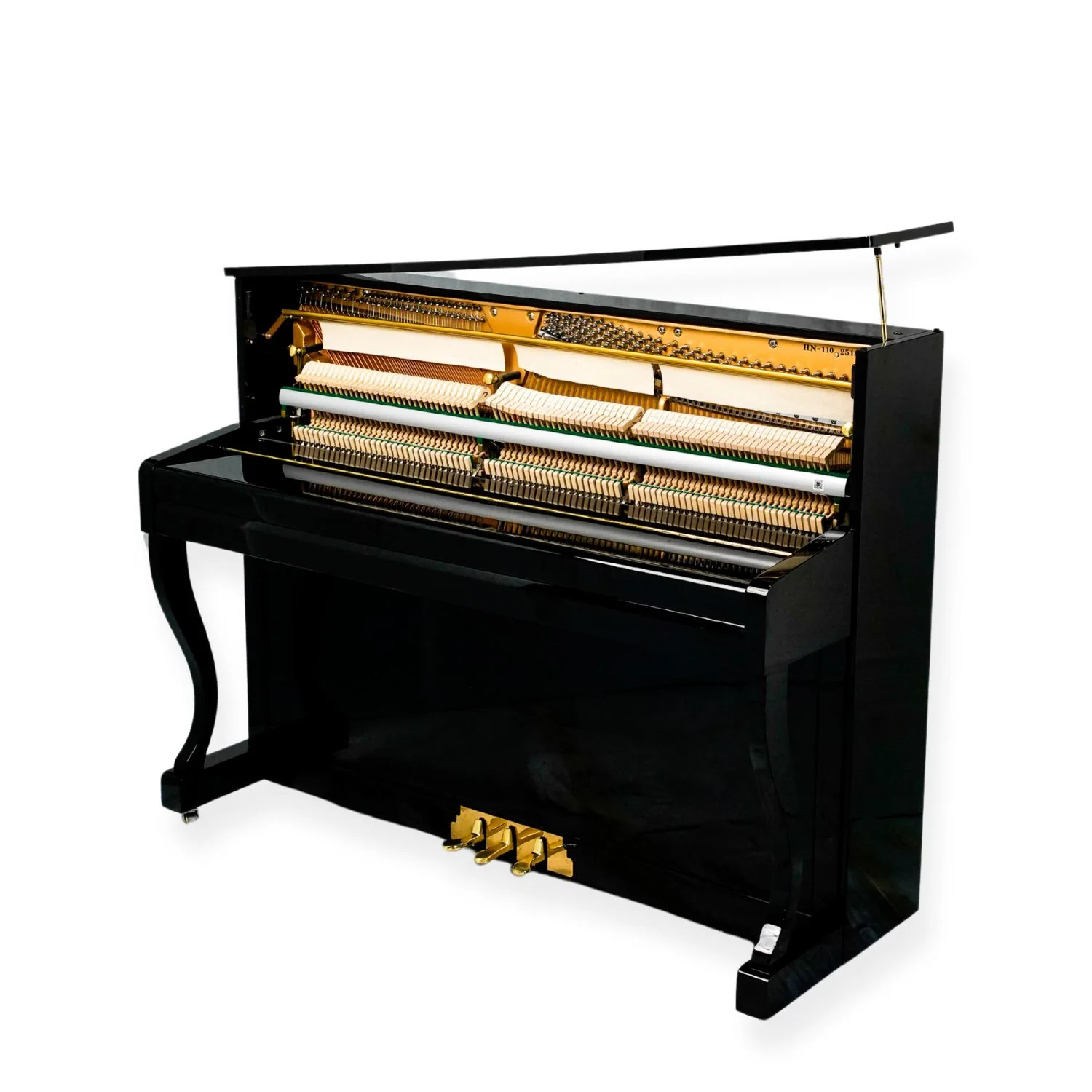 Heinrich Upright Piano HN-110E – Polished Black - Image 6