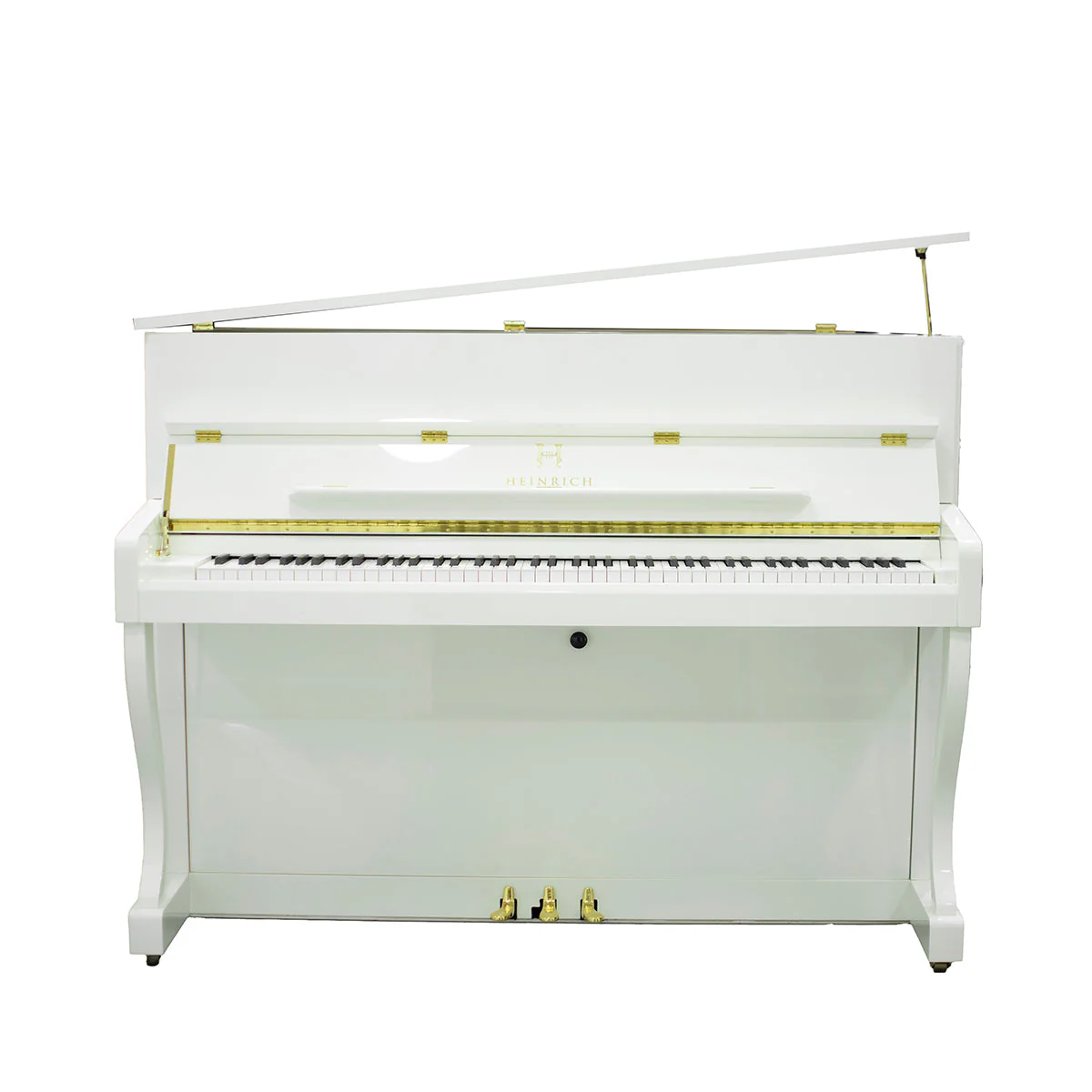 Heinrich HU‑110 Upright Piano – Polished White