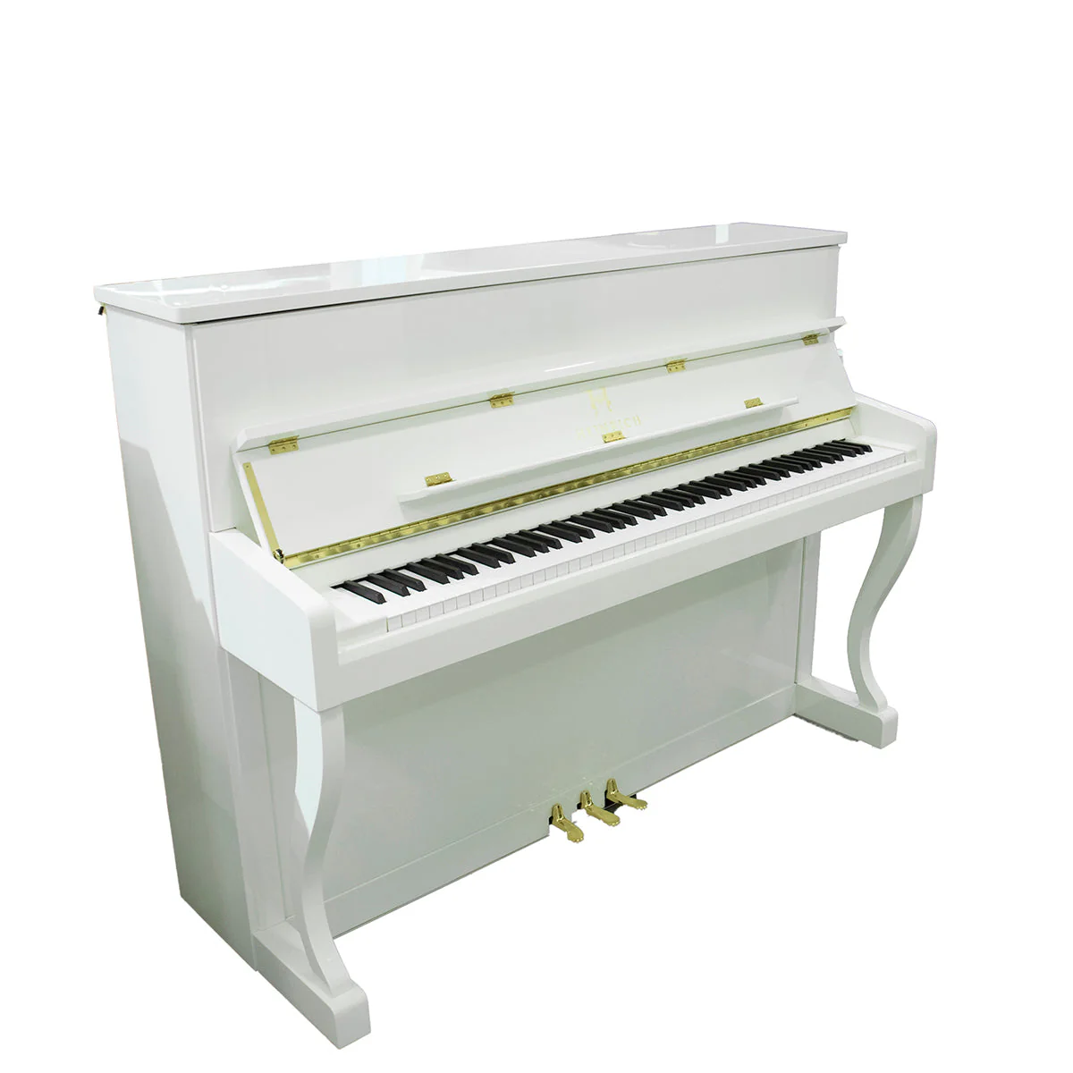 Heinrich HU‑110 Upright Piano – Polished White - Image 2