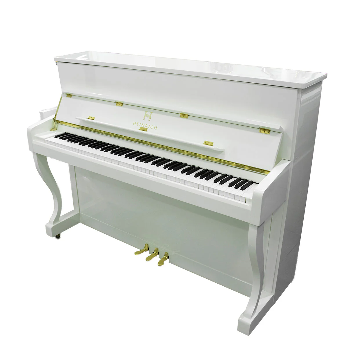 Heinrich HU‑110 Upright Piano – Polished White - Image 3
