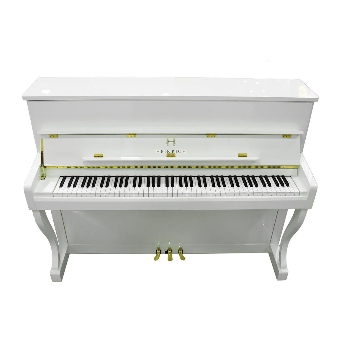 Heinrich HU‑110 Upright Piano – Polished White - Image 4