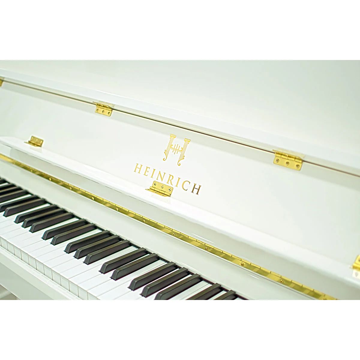 Heinrich HU‑110 Upright Piano – Polished White - Image 8
