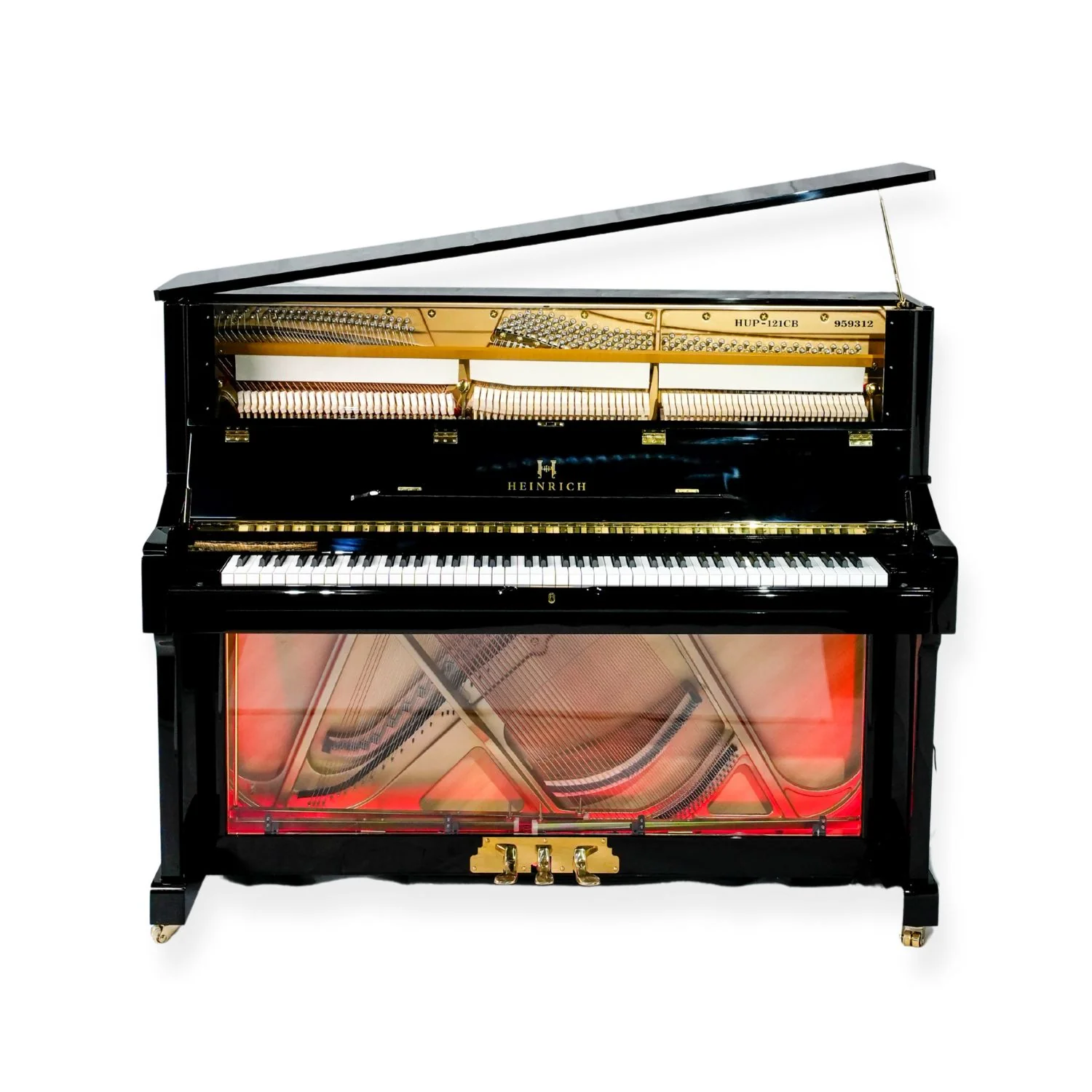 Heinrich Upright Piano HUP-121CB –  Crystal Black - Image 5