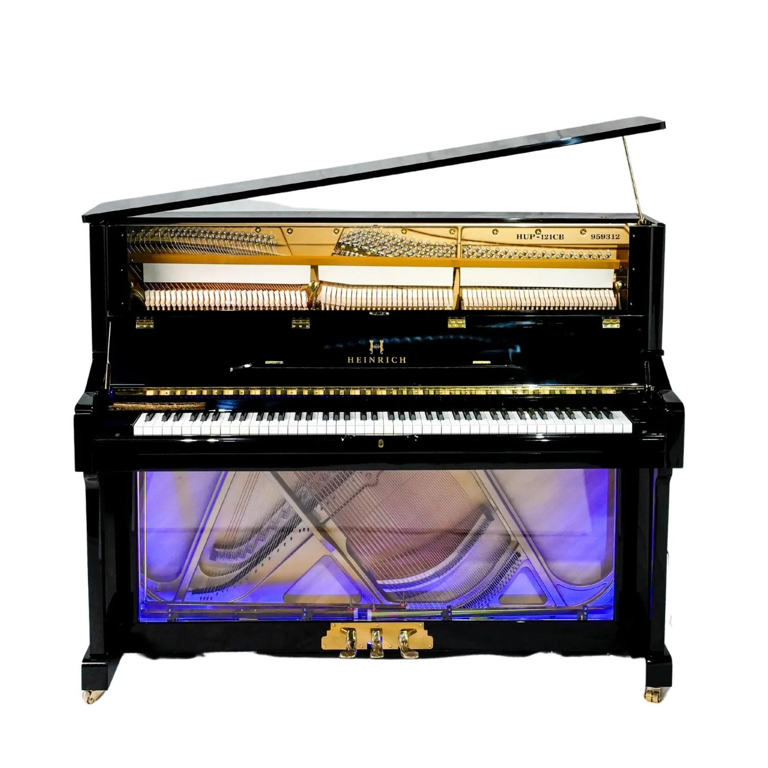 Heinrich Upright Piano HUP-121CB –  Crystal Black - Image 6