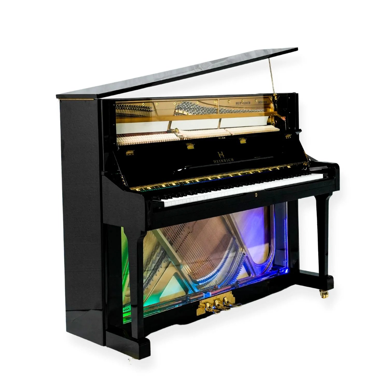 Heinrich Upright Piano HUP-121CB –  Crystal Black - Image 9