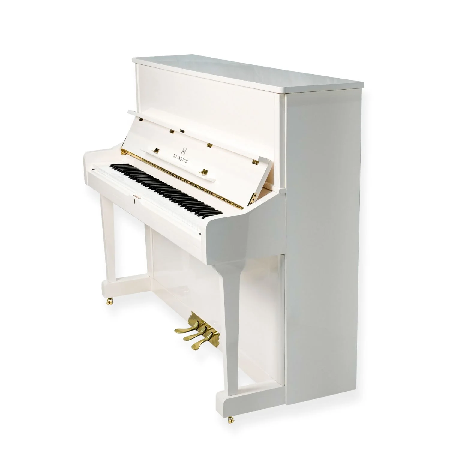Heinrich Upright Piano HUP-121W – High Gloss White - Image 3