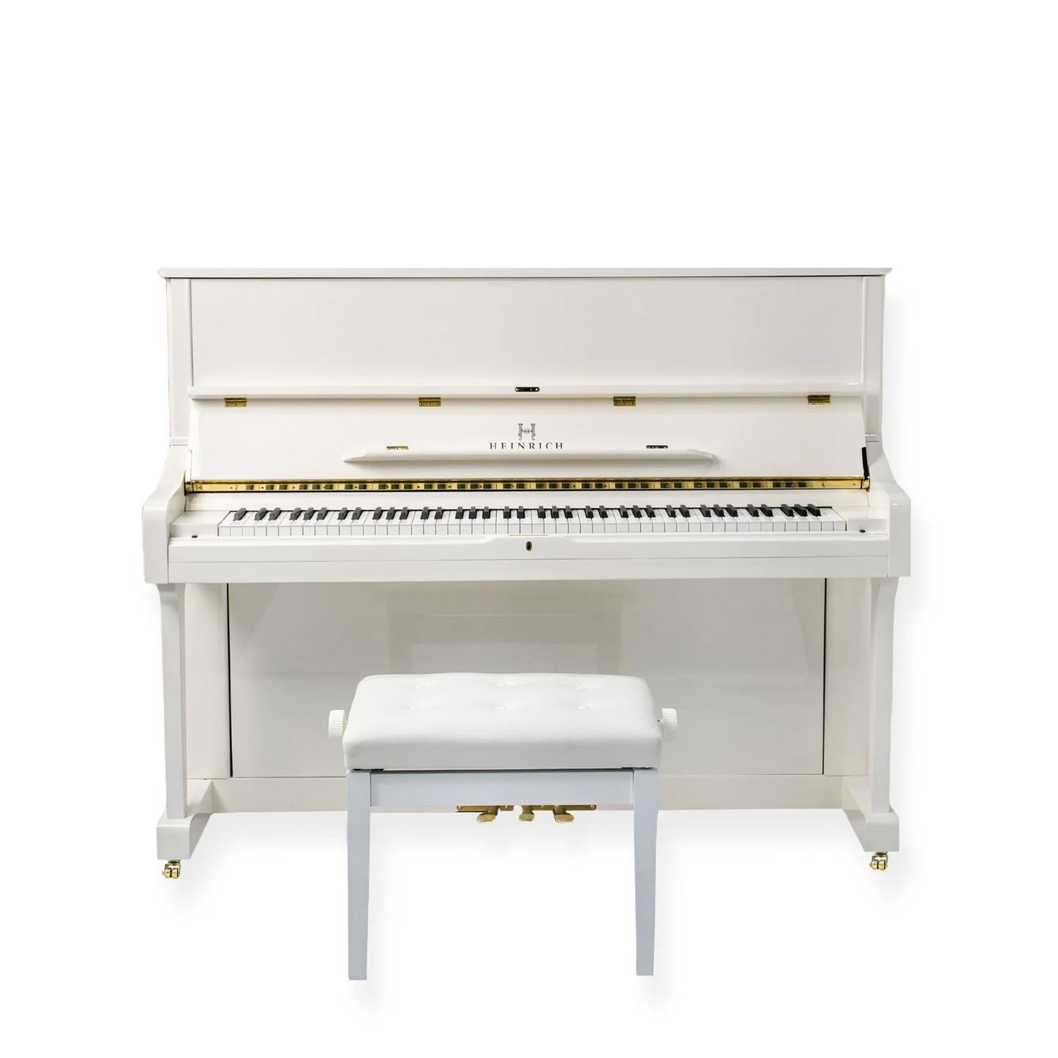 Heinrich Upright Piano HUP-121W – High Gloss White - Image 9