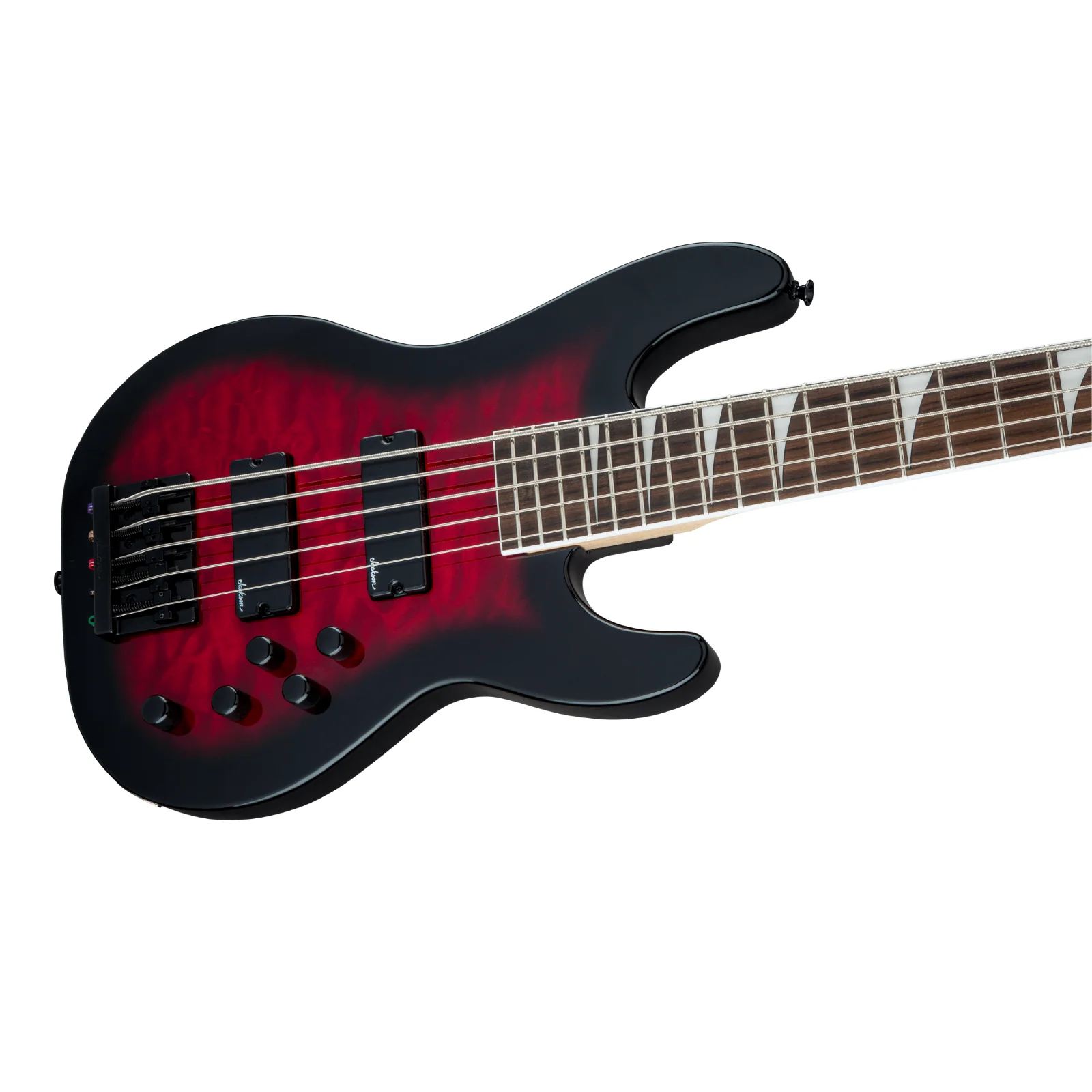 Jackson JS Series Concert Bass JS3VQ – Transparent Red Burst - Image 6