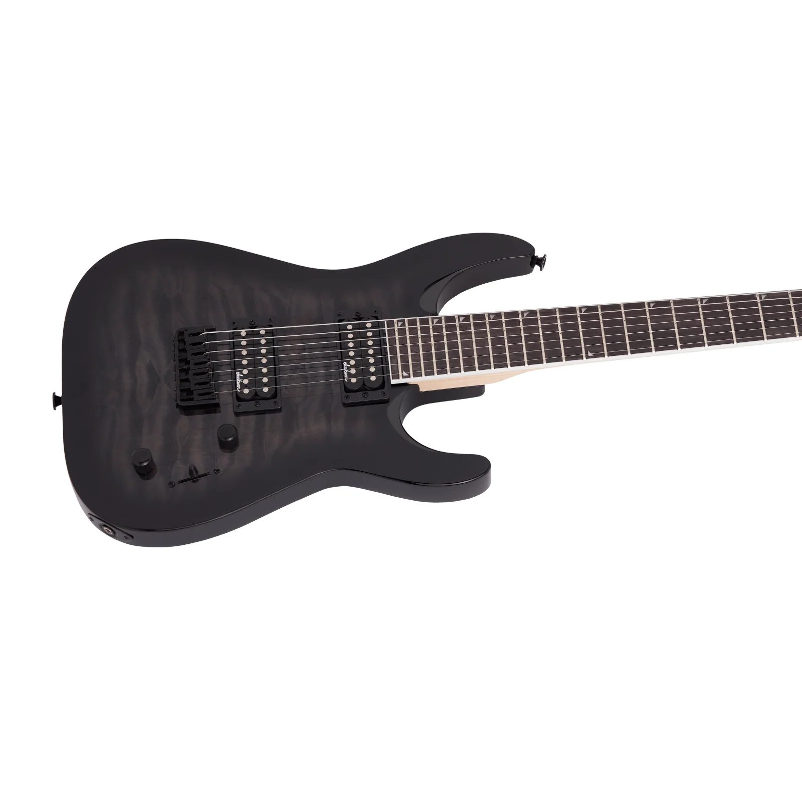 Jackson JS22Q-7 Electric Guitar 7-String – Transparent Black Burst - Image 4