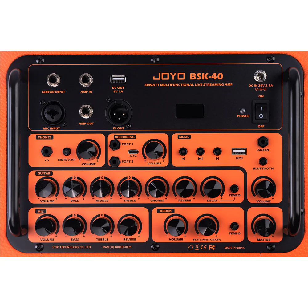 Joyo BSK-40 Acoustic Guitar Amplifier – Orange - Image 3