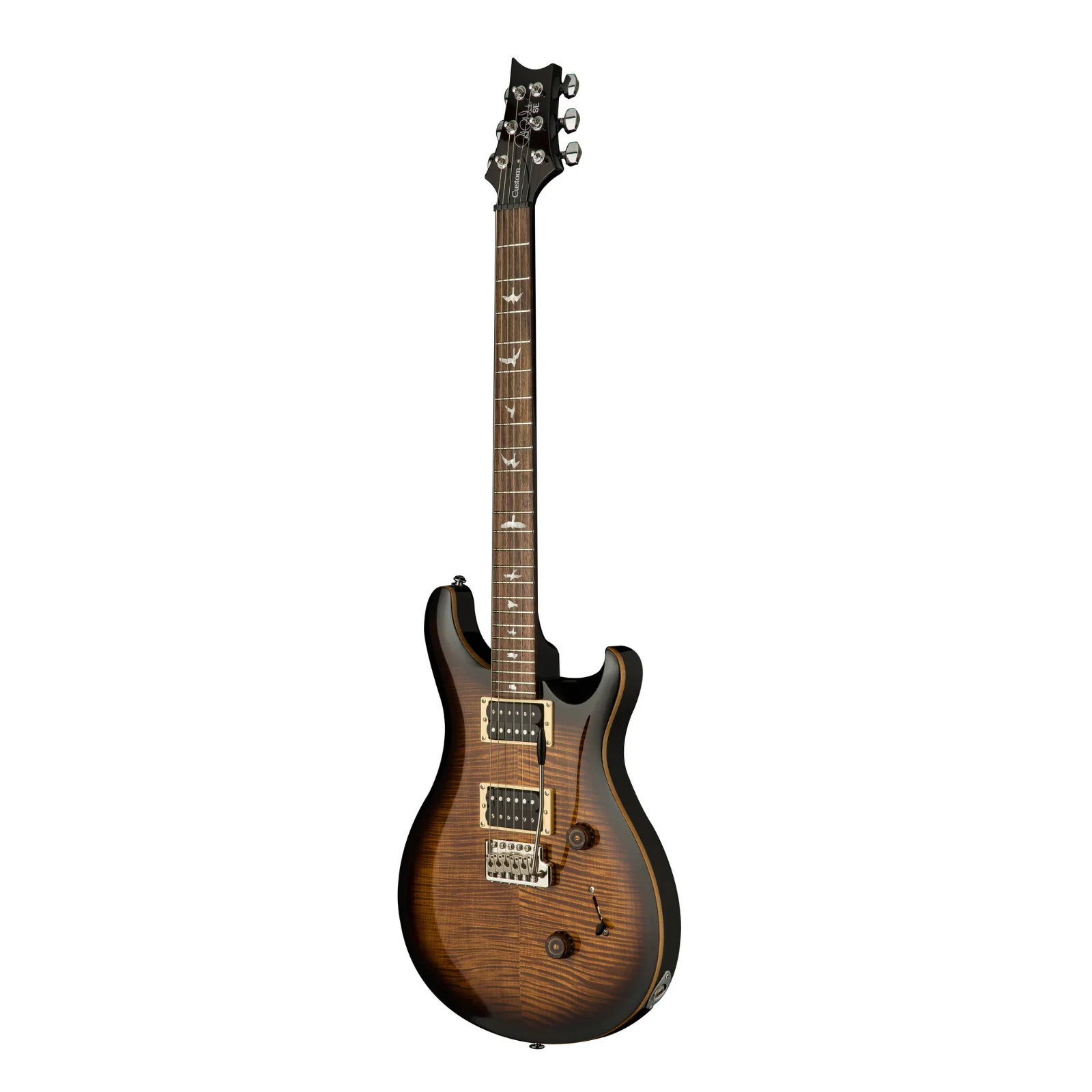 PRS SE Custom 24 Electric Guitar Black Gold Sunburst - Image 5