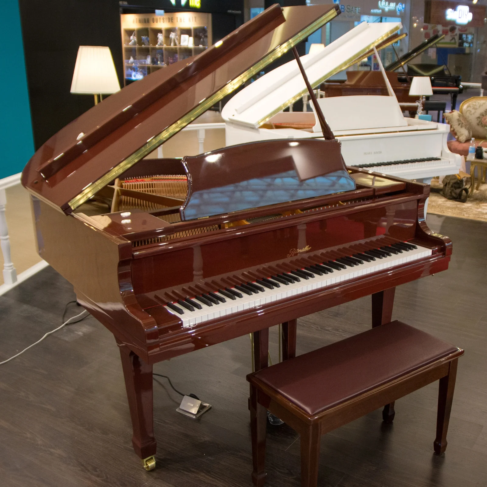 Ritmüller R8 Baby Grand Piano – Brown - Image 2