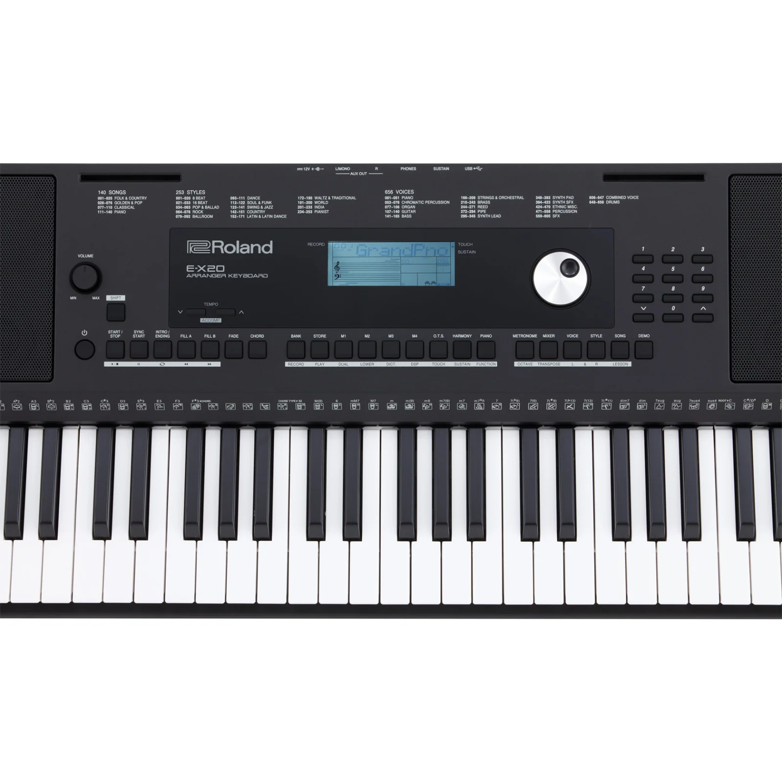 Roland E-X20 Portable 61 Key Arranger Keyboard - Black - Image 9